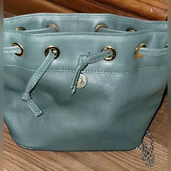 Valentina mini Green Leather backpack - Picture 9 of 14